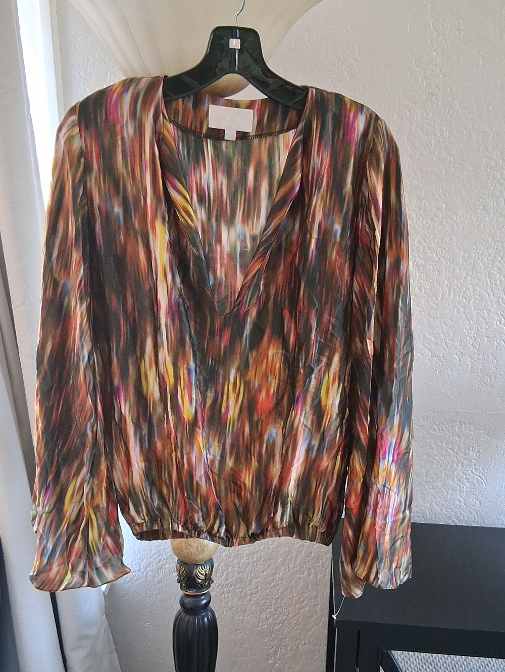 Alexis Multicolor Brushstroke V-Neck Blouse